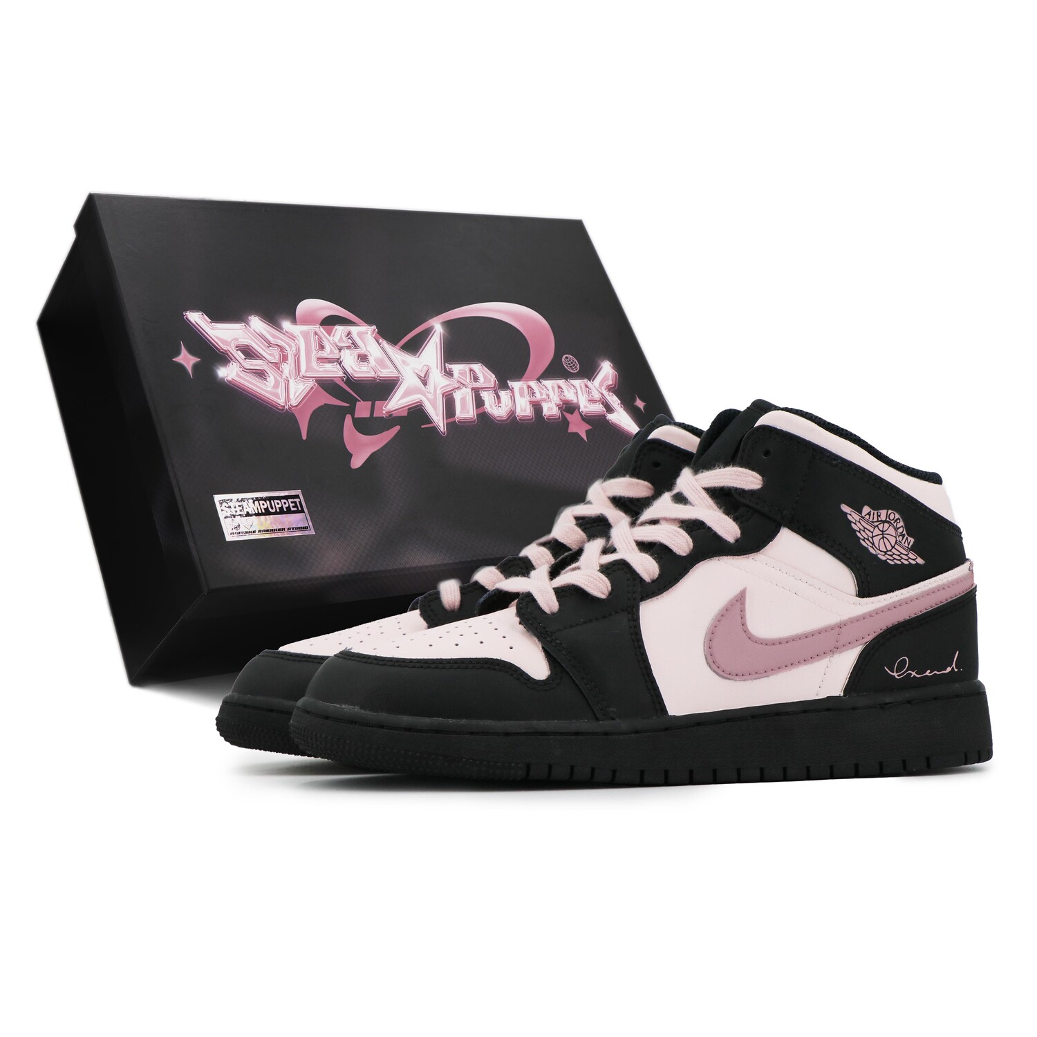 

Баскетбольные кроссовки Air 1 Vintage женские, среднего размера, черный/розовый Jordan