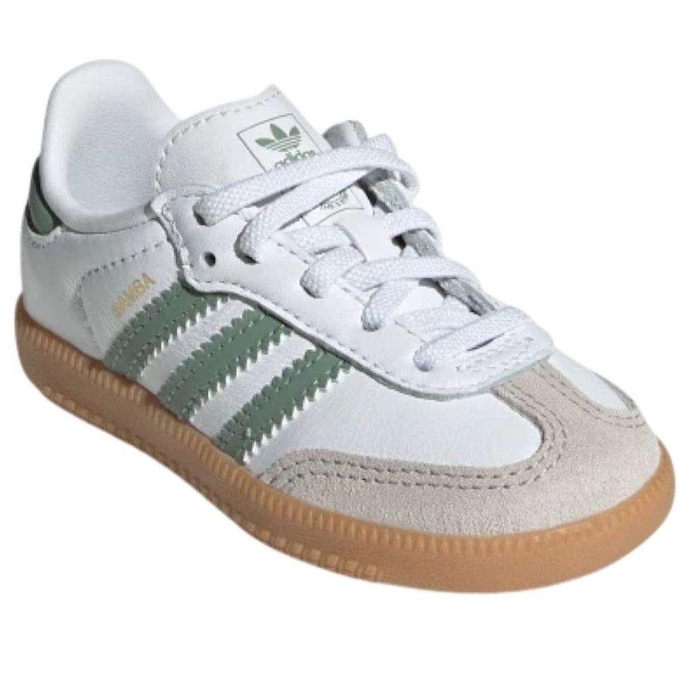 (TD) Adidas Samba OG Cloud White Sylver Green — фото 4
