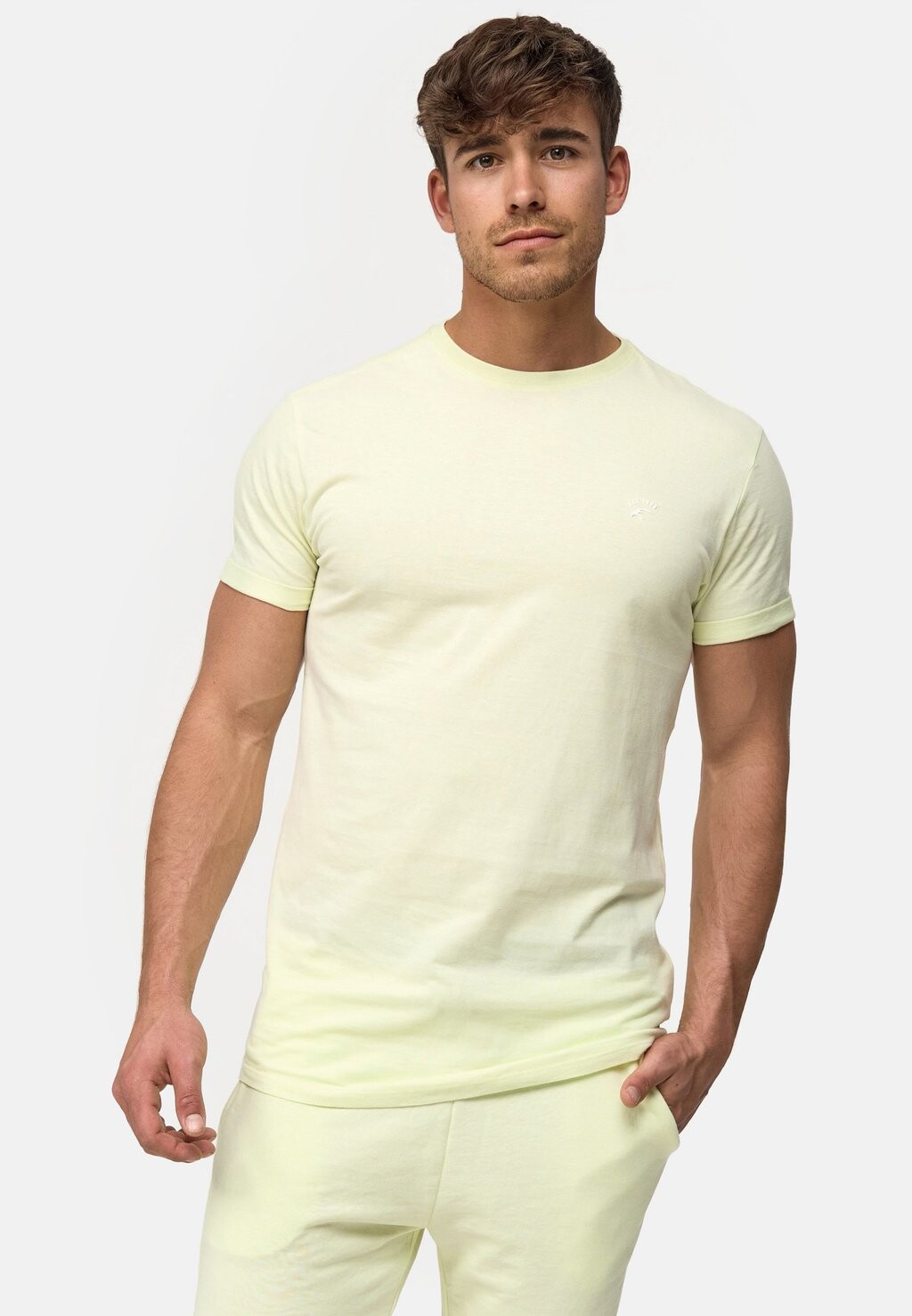 

Футболка базовая KLOGE INDICODE JEANS, цвет lime cream