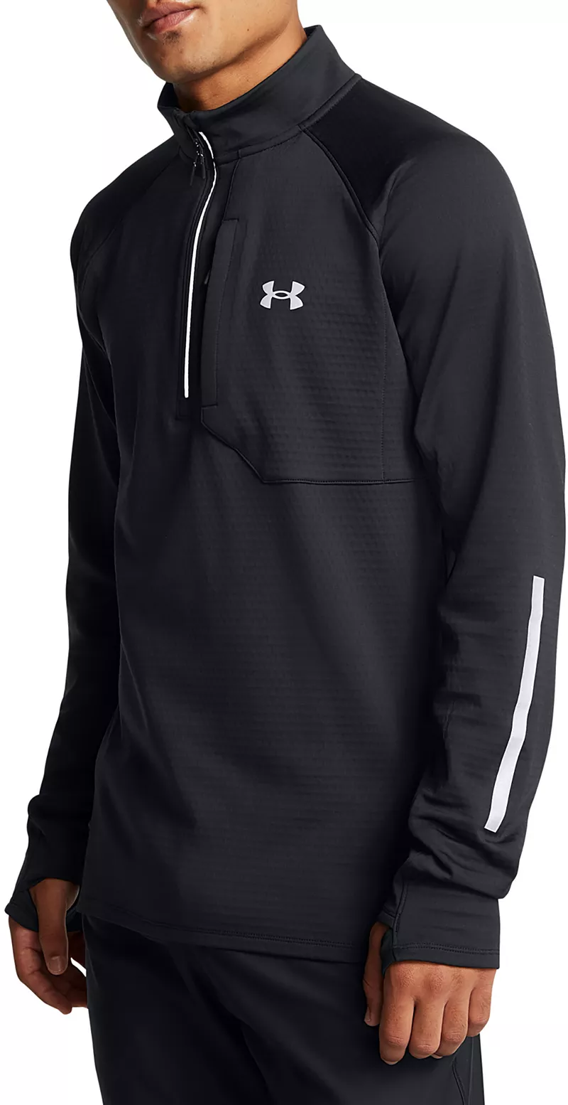 

Мужская рубашка на молнии 1/2 Under Armour, запуск Elite Cold Weather, цвет Black/Reflective