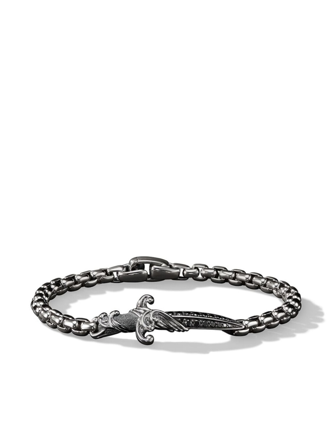 

Серебряный браслет Waves Dagger с бриллиантами David Yurman, черный