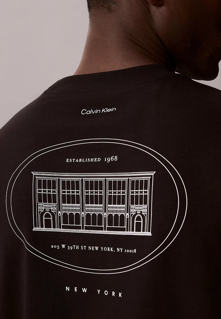 Футболка свободного кроя с принтом, Calvin Klein Jeans, черный — фото 4