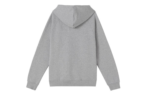 Толстовка Men's adidas Solid Color Logo Hooded Loose Long Sleeves Gray, серый — фото 2