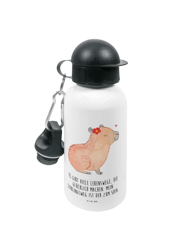 

Mr. & Mrs. Panda Бутылка для воды с изображением цветка капибары и надписью белого цвета