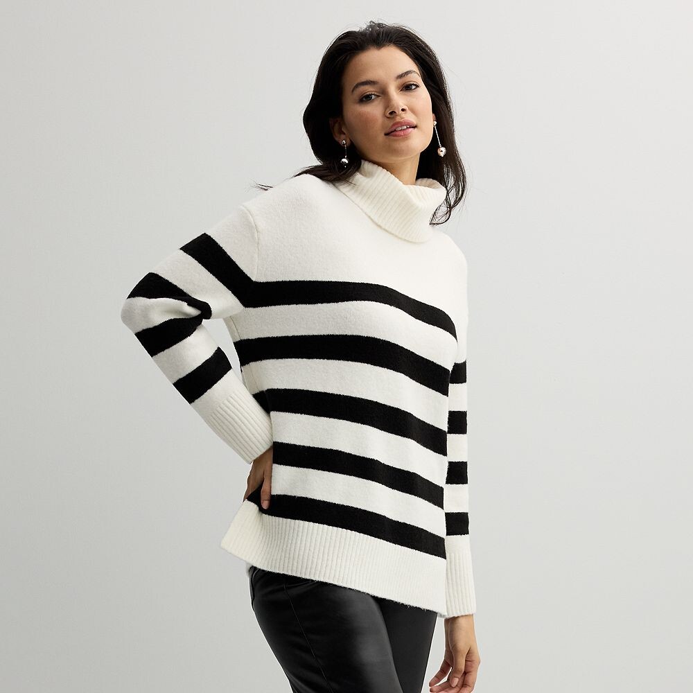 

Женский свитер-туника Nine West, цвет White Black Stripe