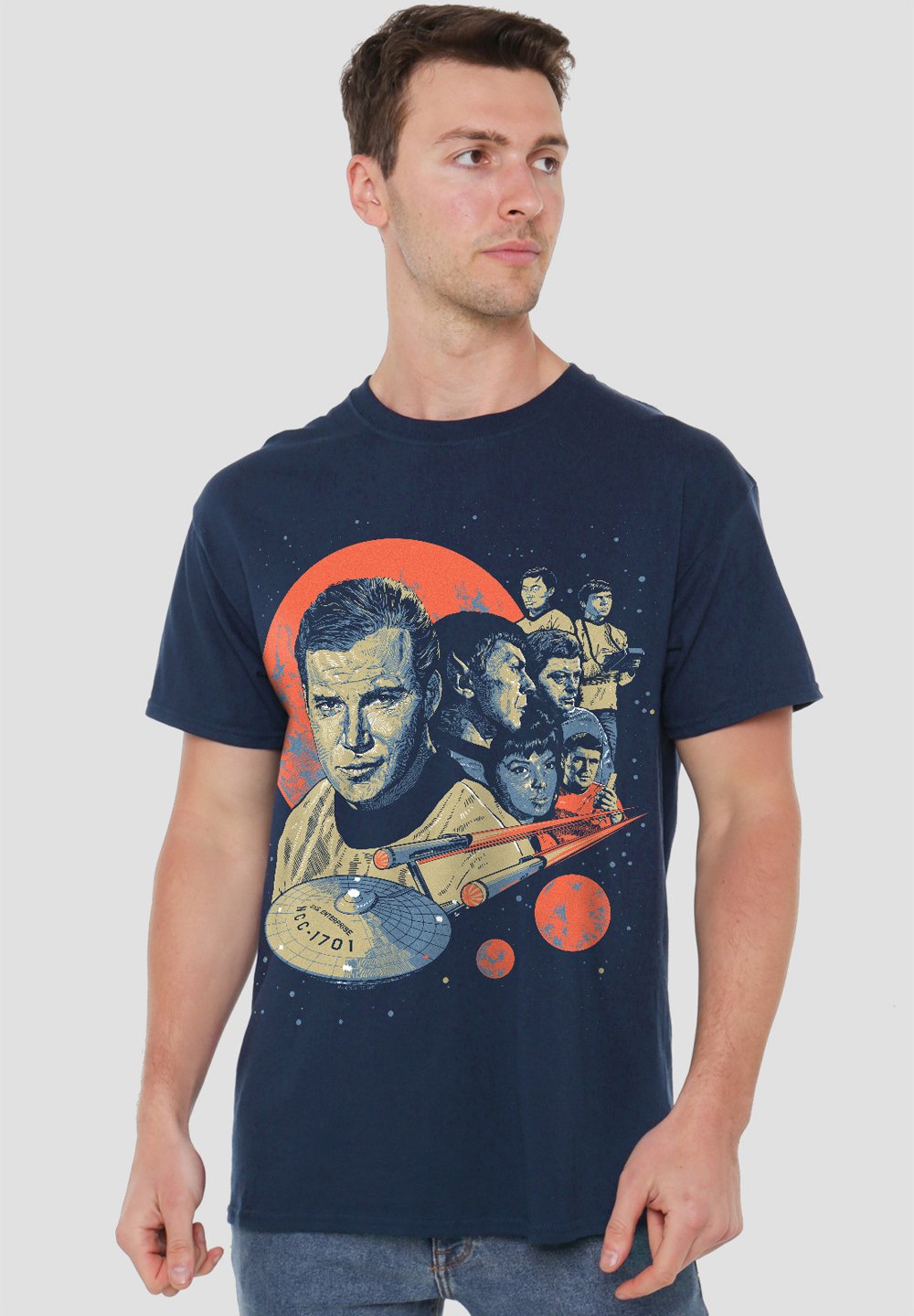 

Футболка с принтом STAR TREK POSTER Cotton Soul, темно-синий