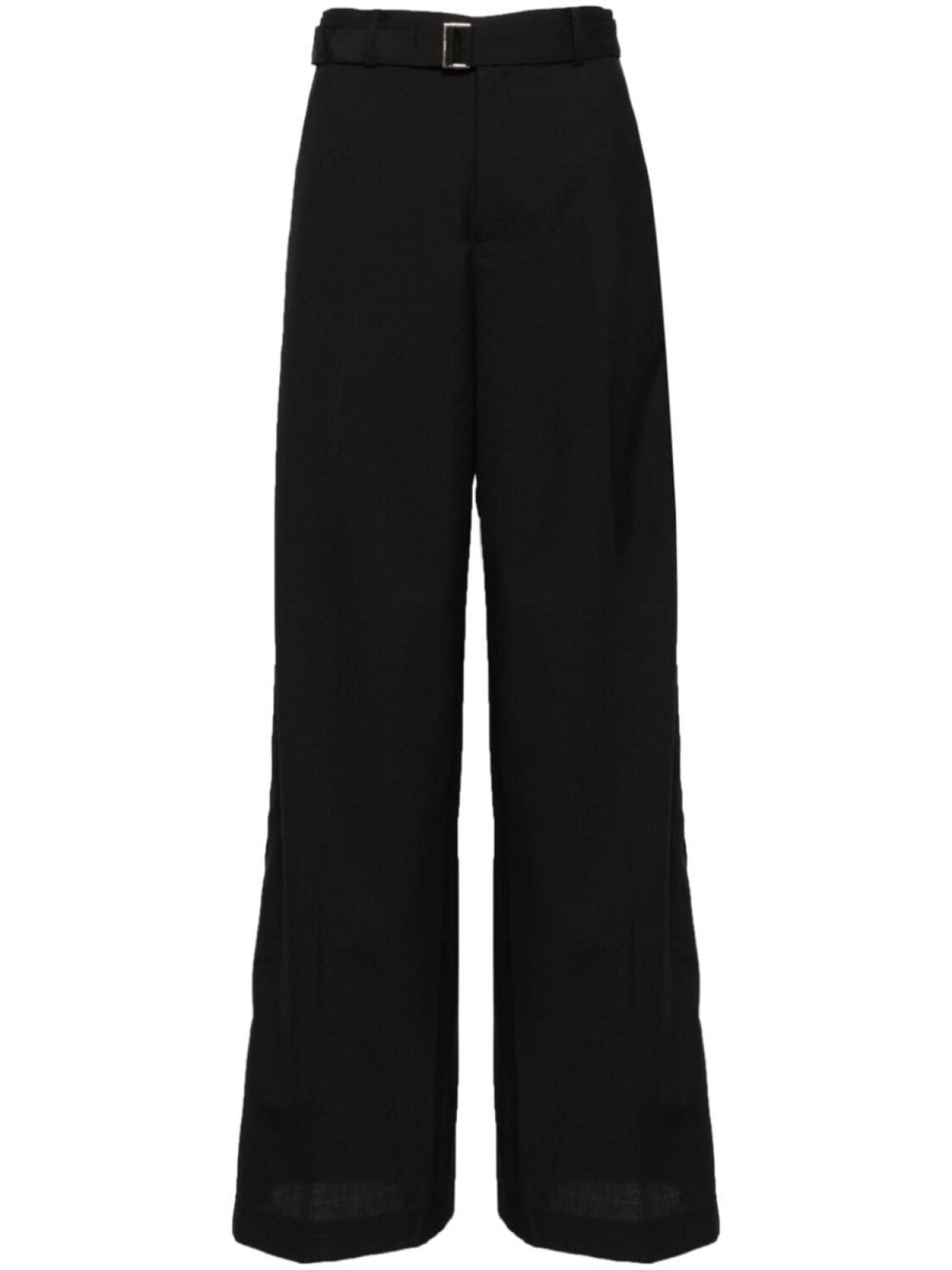 

Sacai брюки широкого кроя с поясом, черный