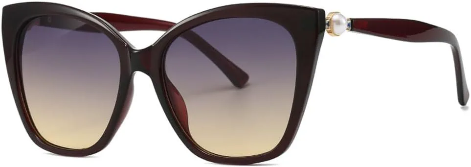 

Популярные квадратные солнцезащитные очки для женщин 2027 года, жемчужные декоративные очки-гелевые очки, мужские солнцезащитные очки UV400 MTZJH, Brown Gray