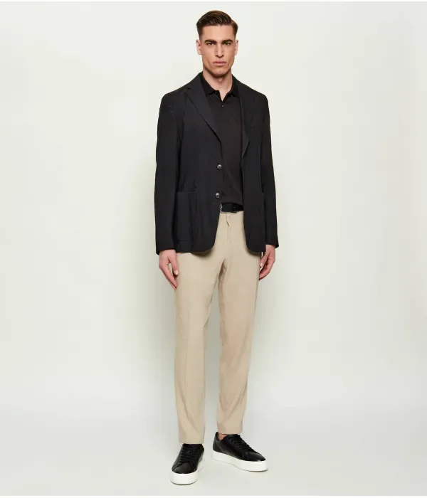 Льняные брюки P-Perin-RDS-WG-262 tapered fit Boss, бежевый — фото 2