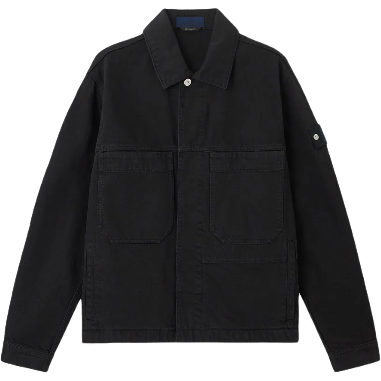 Куртка джинсовая biker garment dyed STONE ISLAND, Black