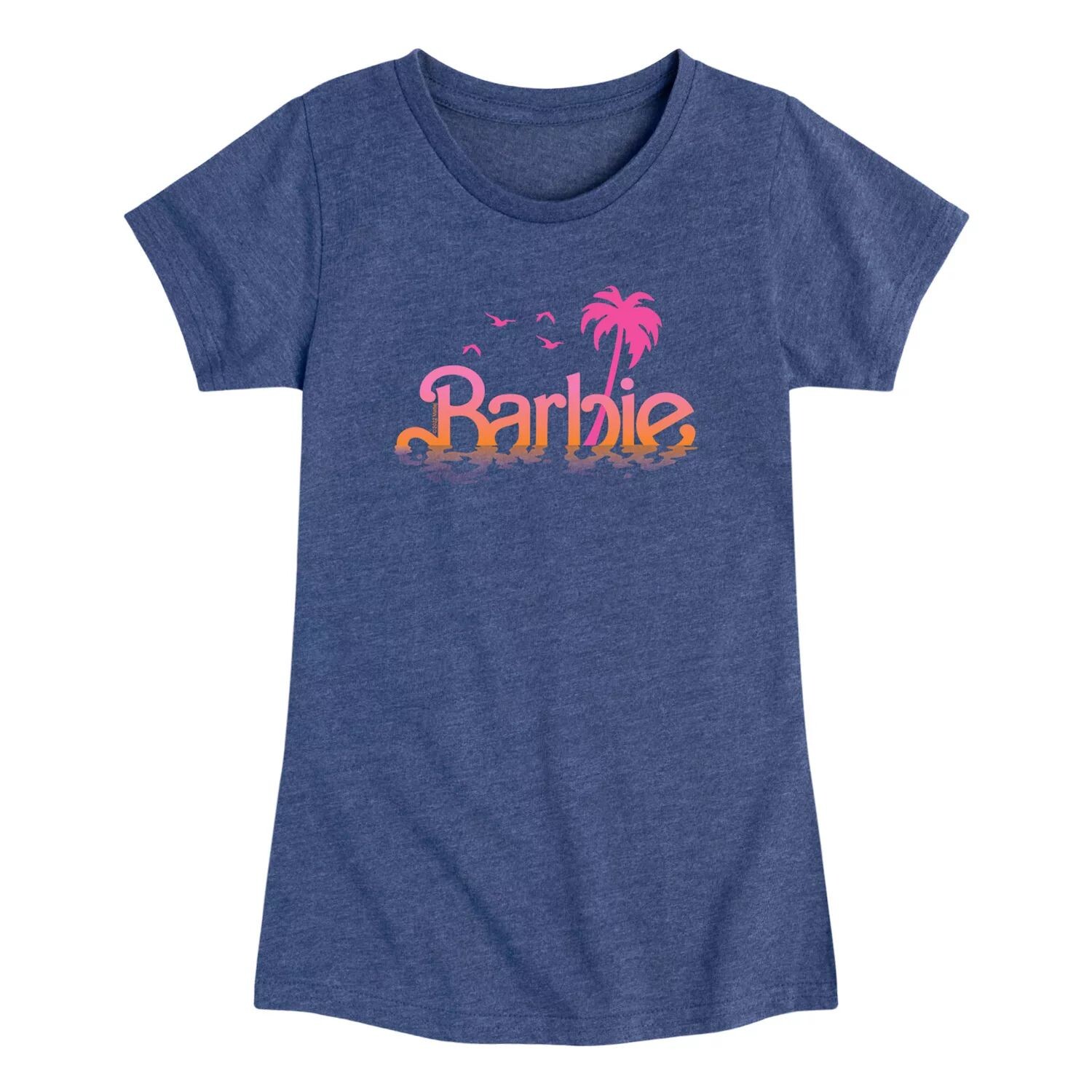 

Футболка с логотипом Barbie для девочек 7–16 лет с графическим рисунком и отражающим эффектом Barbie, синий