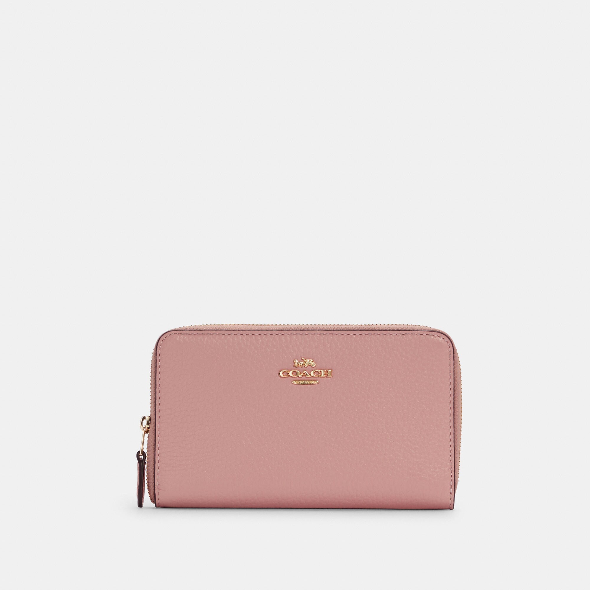 

Кошелек COACH Medium Id Zip Coach Outlet, цвет gold/shell pink