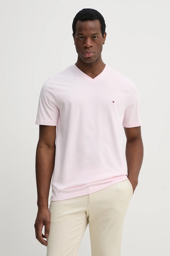 

Хлопковая футболка Tommy Hilfiger, розовый