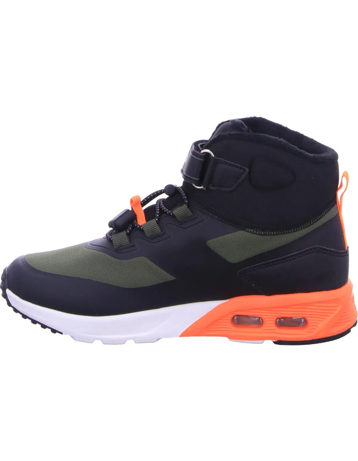 Кроссовки высокие, демисезонные, Kangaroos, military green/neon orange — фото 4