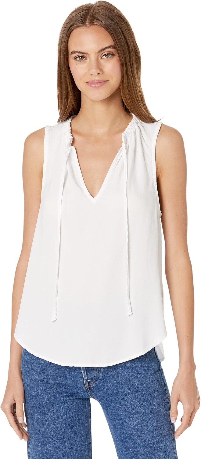 

Пуловер bella dahl Sleeveless Shirred Neck Pullover, белый