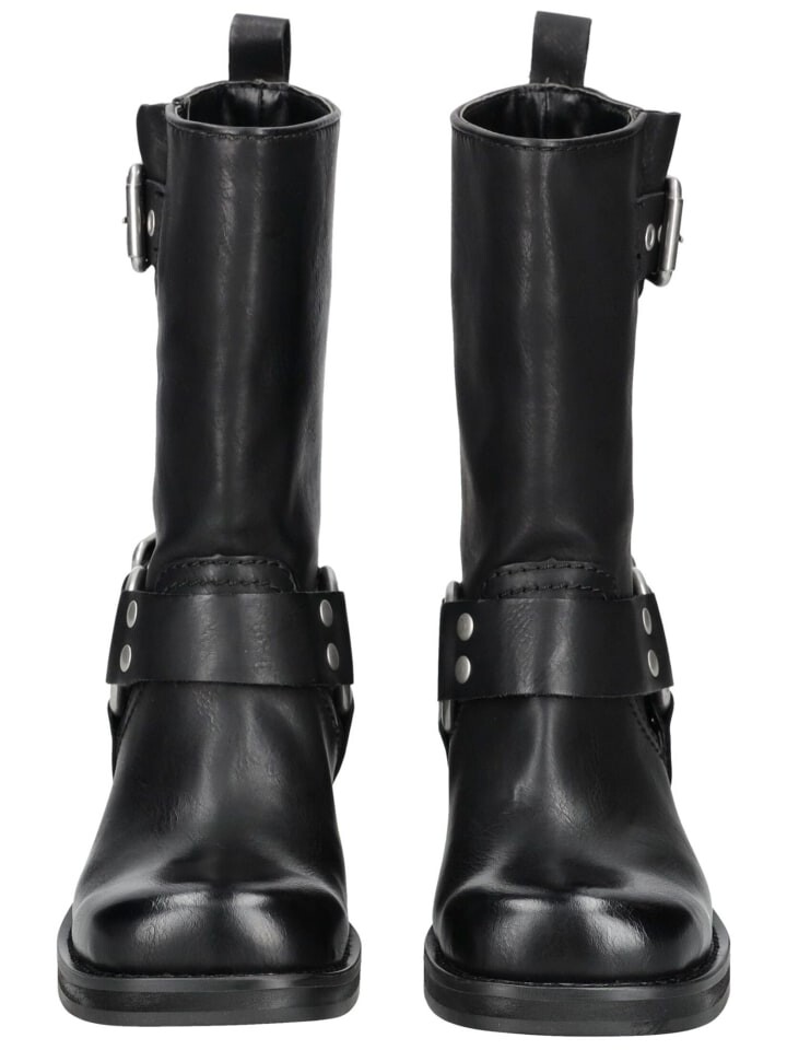 Ботинки женские Steve Madden массивные кожаные, черный — фото 4