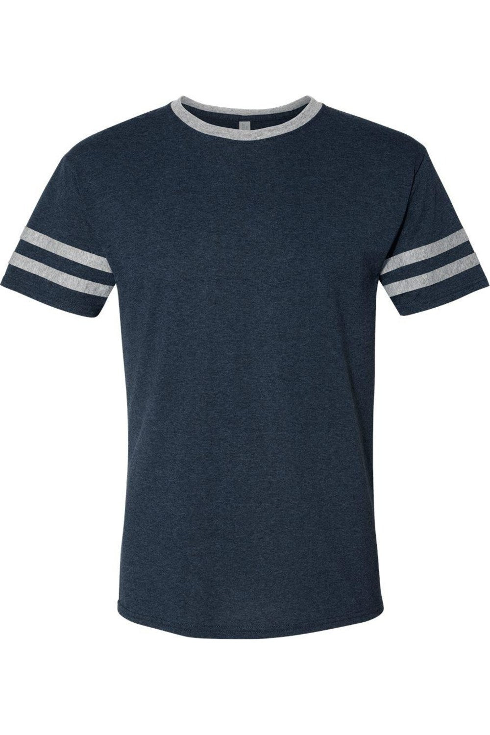 

Футболка JERZEES Triblend Varsity Ringer, цвет indigo heather/ oxford