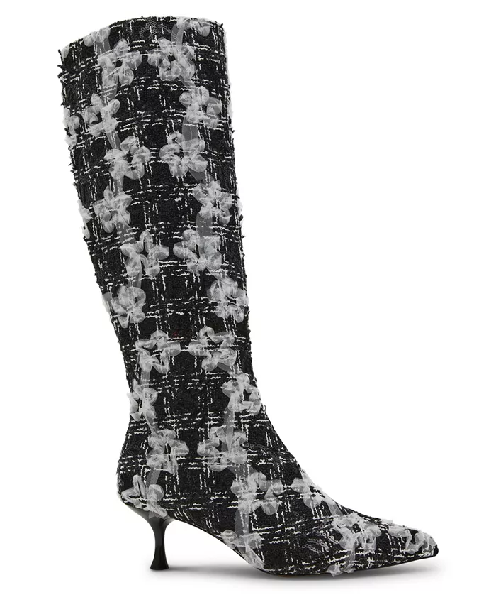 Женские сапоги Maxxine до колена с цветочным принтом и пайетками Betsey Johnson, черный — фото 2