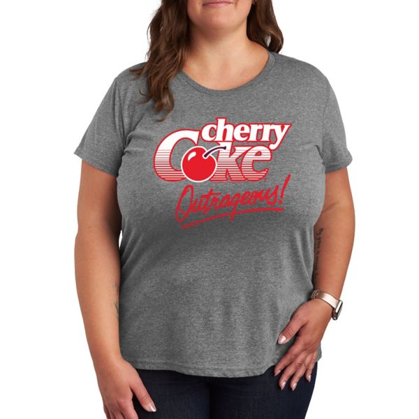 

Футболка с дерзким принтом Plus cherry coke Licensed Character, серый