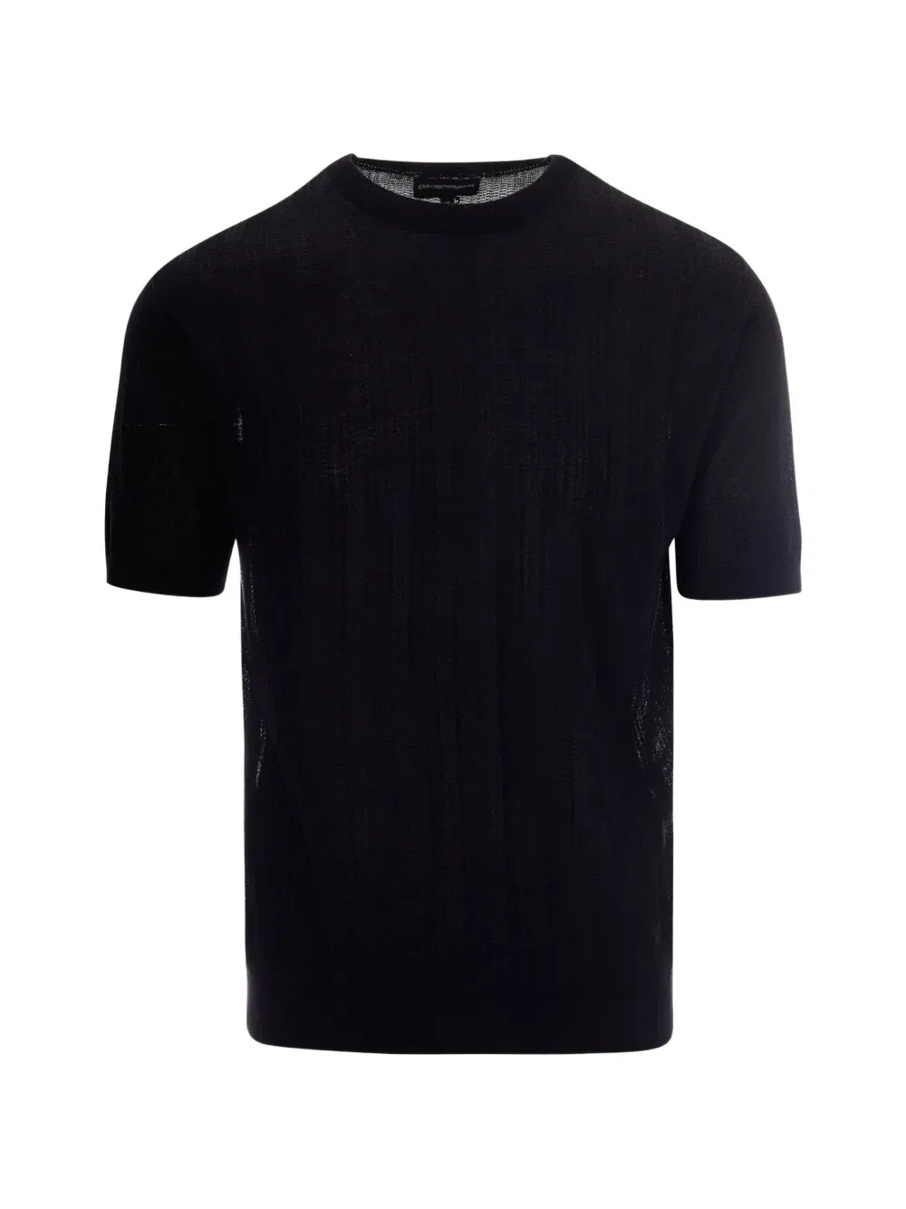 Футболка-поло в рубчик Emporio Armani, черный