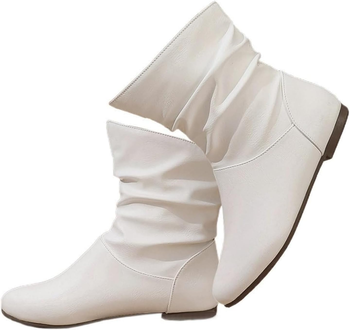 

Унисекс ботильоны на низком ходу, удобные с круглым носком, повседневные короткие сапоги, слипоны, обувь для осени и зимы, ходьбы для женщин и мужчин Ayziemezm, белый