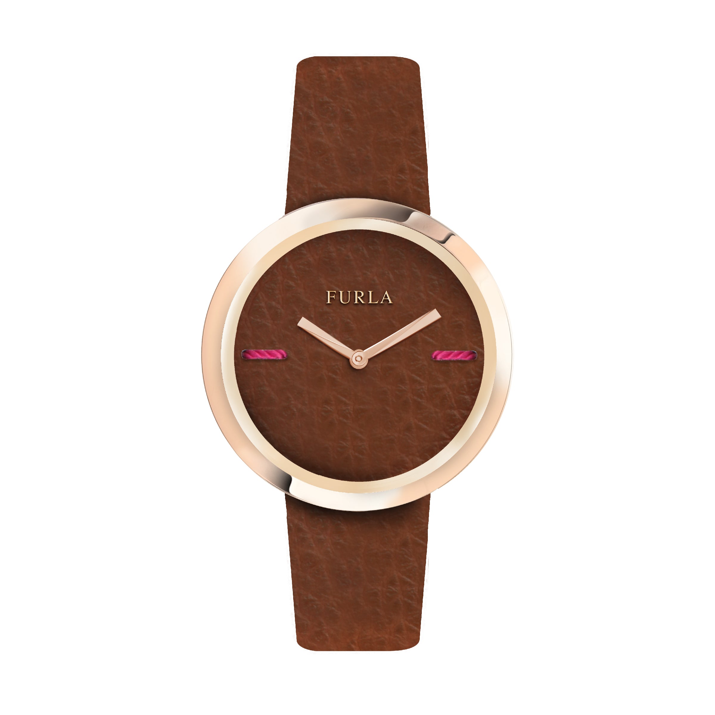 

Женские часы Furla My Piper с коричневым циферблатом из телячьей кожи