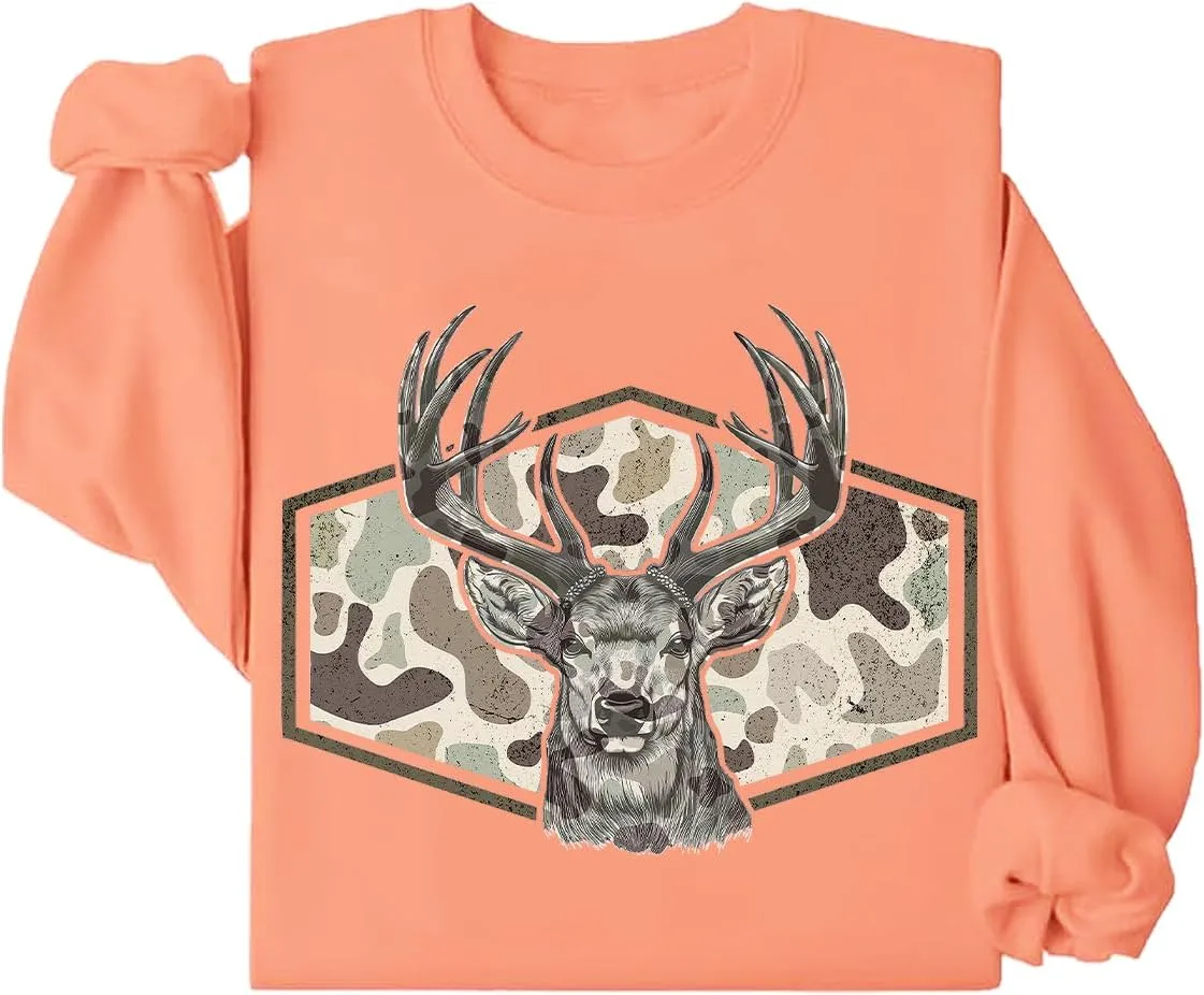 

Винтажный свитшот для охоты на оленя с камуфляжем BTGRL