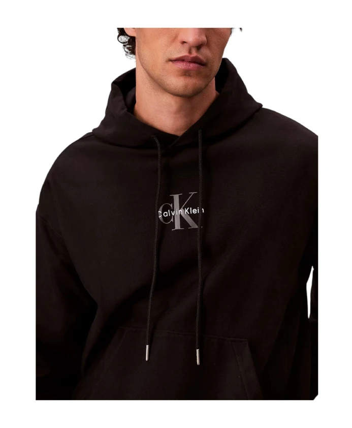Премиальная махровая микротолстовка Calvin Klein, черный — фото 2