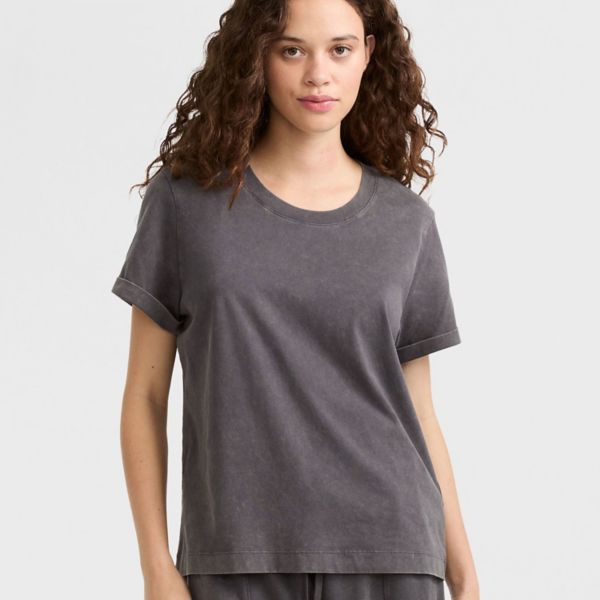 

Женская винтажная футболка с эффектом потертости Champion, цвет nine iron