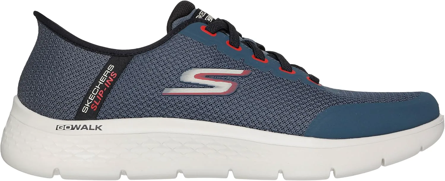 Мужские слипоны Skechers Go Walk Flex Netro без использования рук — фото 4