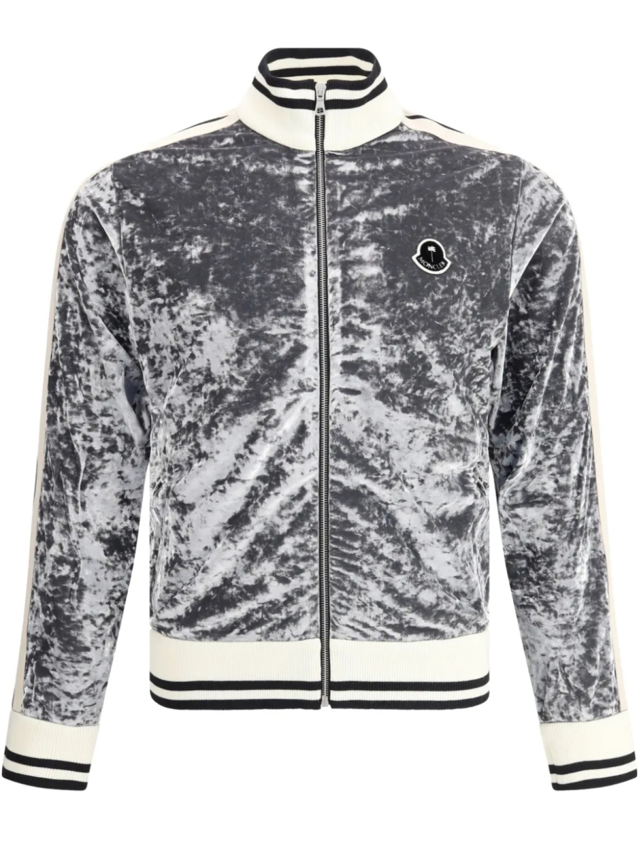 

Свитшот на молнии из синели Moncler x Palm Angels, серый