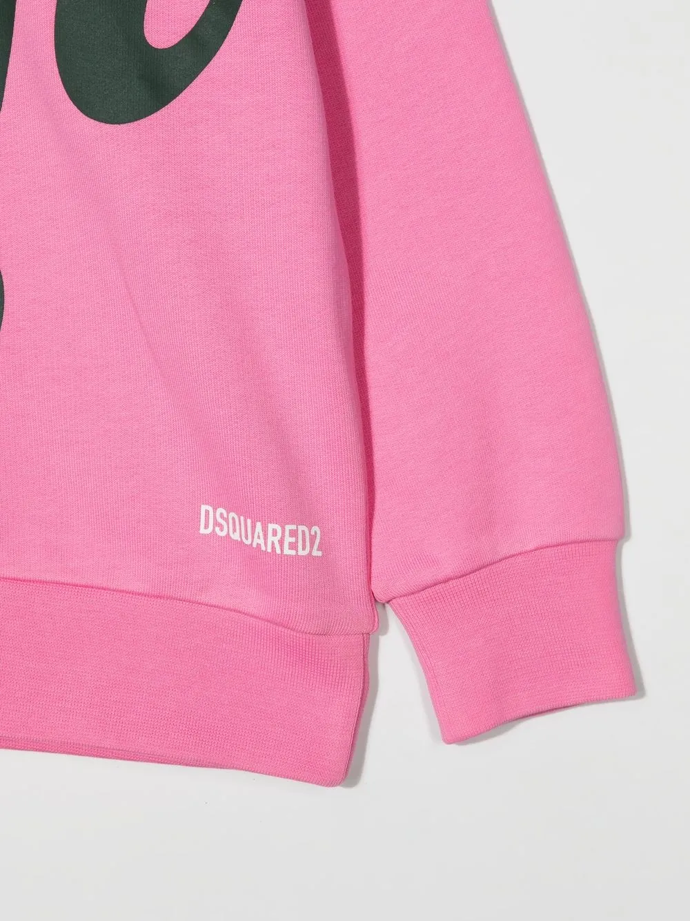 Толстовка с круглым вырезом и принтом DSQUARED2 KIDS, розовый — фото 3