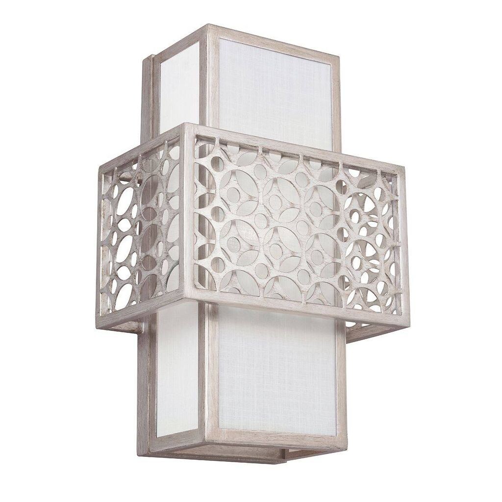 

Настенный светильник Kenney, белый холст и золотисто-серая рама Elstead Lighting