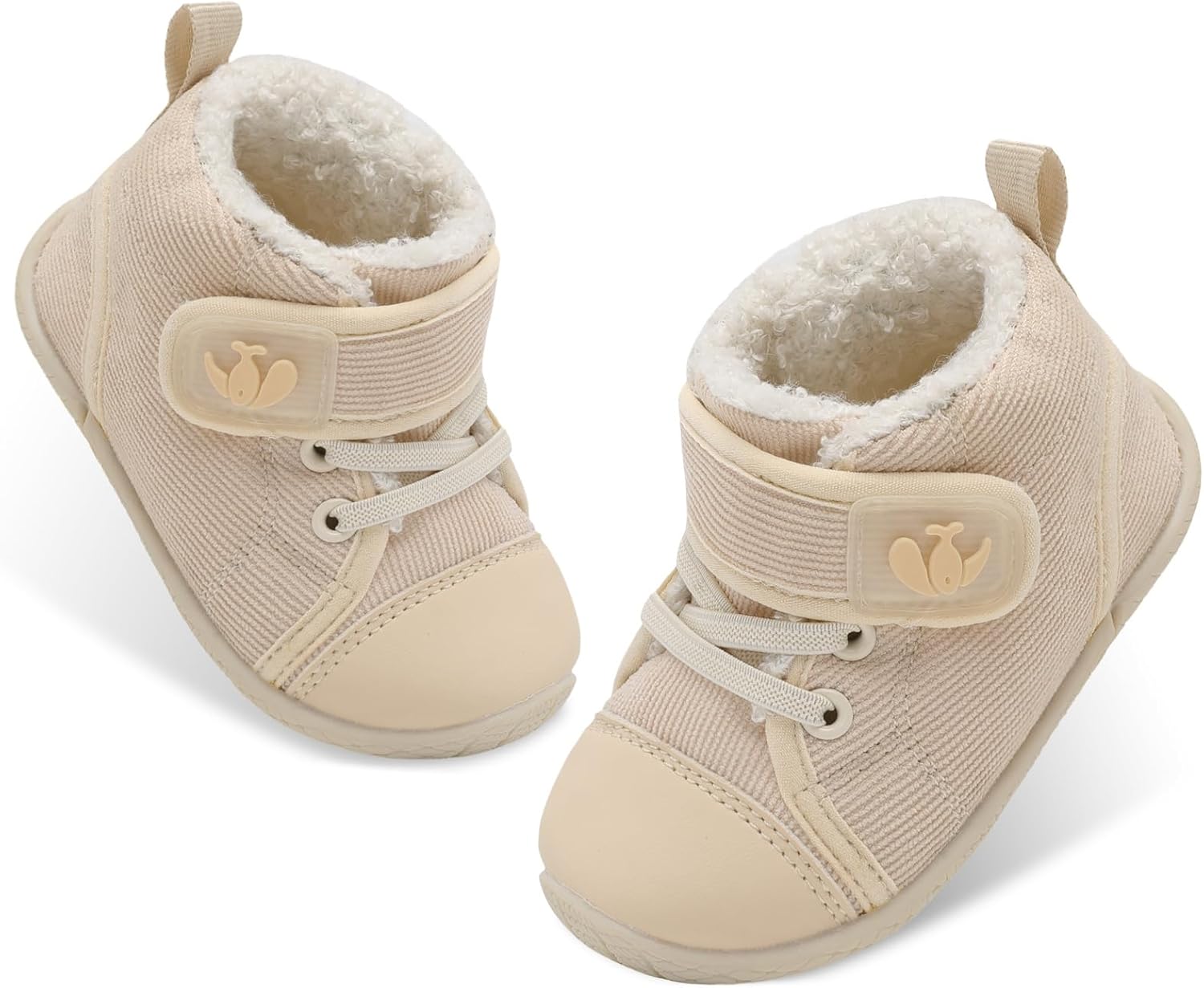

FEETCITY Детские ботиночки для мальчиков и девочек, пинетки для младенцев, уютные флисовые ботинки, первые обувь для ходьбы, теплые носочки, обувь для новорожденных, Beige