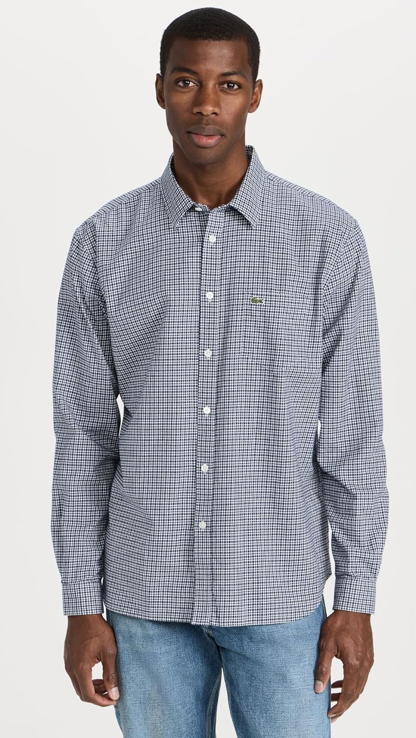 Рубашка Lacoste, мужская, с клетчатым воротником, Abimes/Multico — фото 2