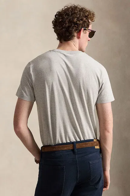 Футболка хлопковая базовая Polo Ralph Lauren, серый — фото 2