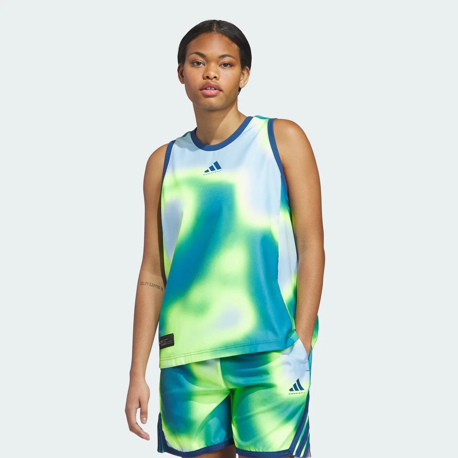 Женская майка adidas adidas CRAZY LITE AOP, Dusky Petrol
