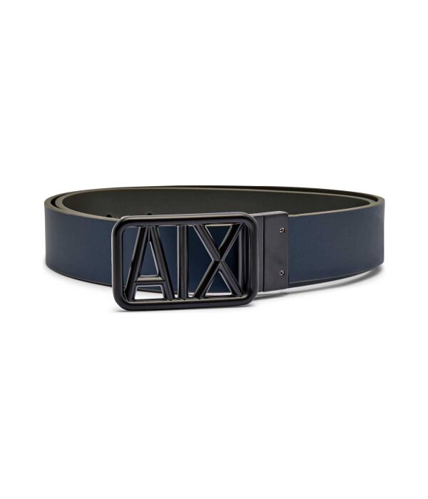 

Кожаный двусторонний ремень Armani Exchange, синий