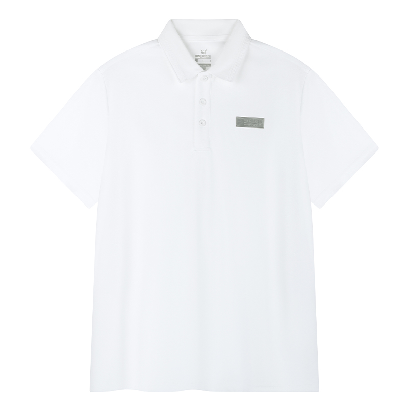 

361° Поло для мужчин белое с воротником умеренно прямого кроя