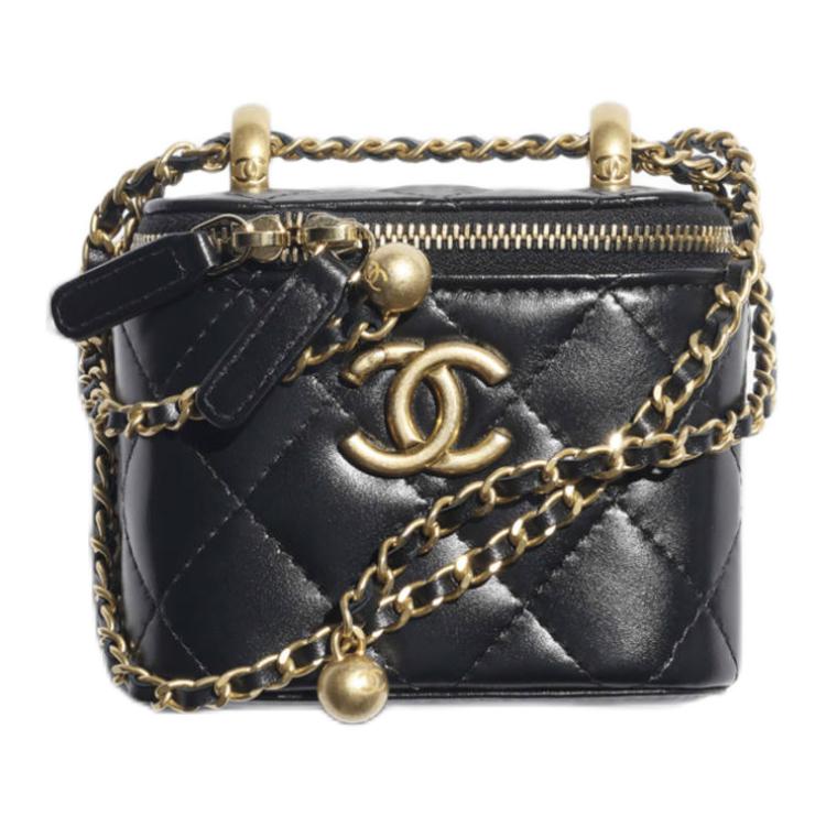 CHANEL Маленькая косметичка из телячьей кожи для женщин черная — фото 2
