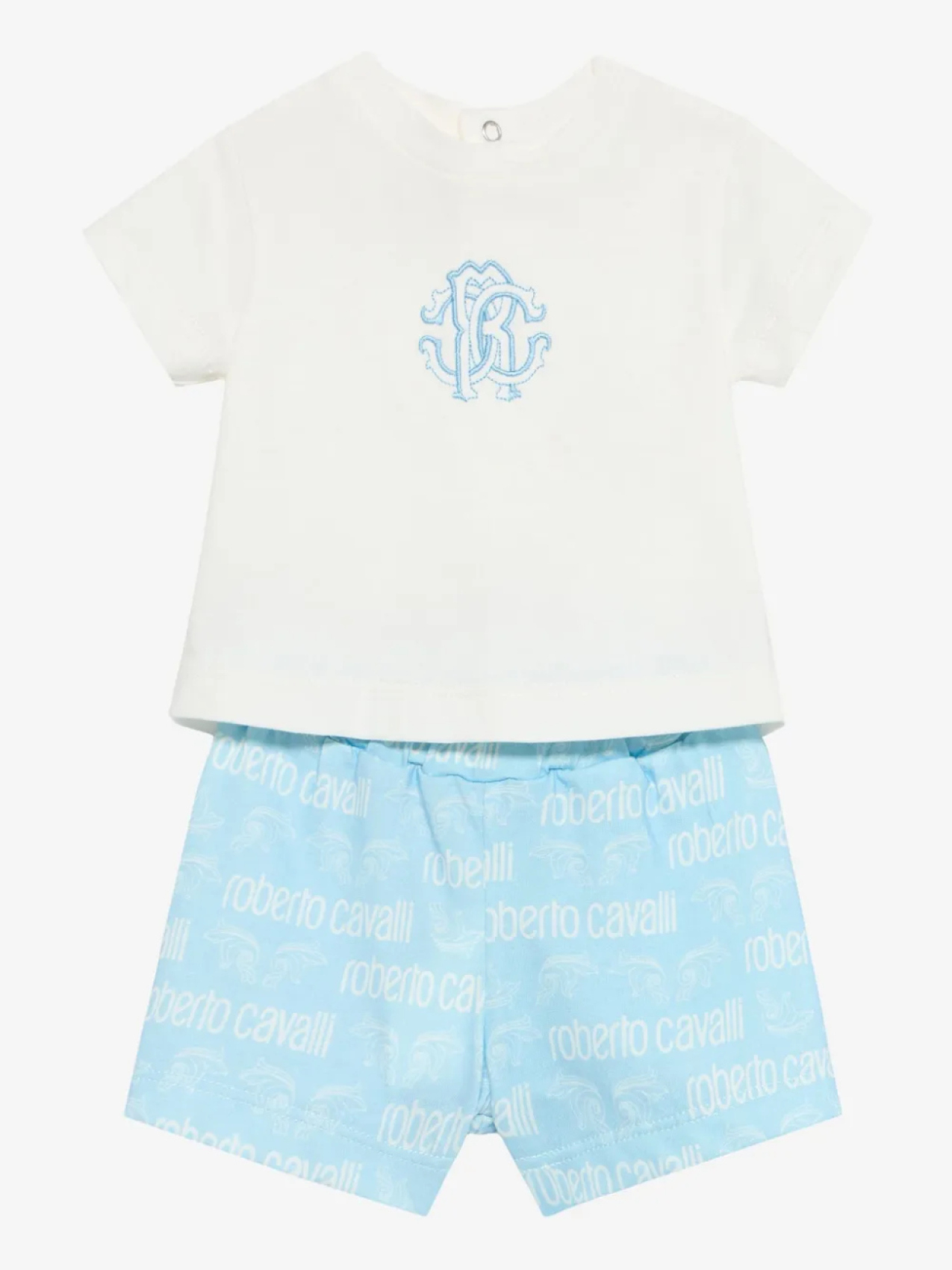 

Шорты с логотипом (комплект из двух штук) Roberto Cavalli Junior, синий