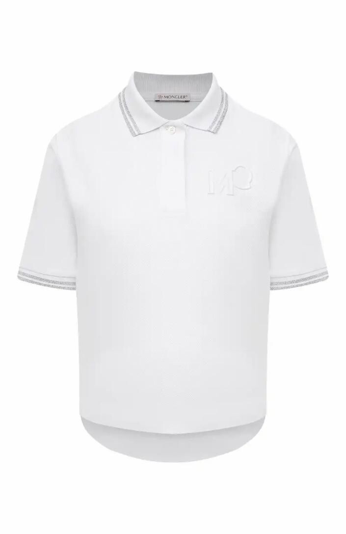 

Поло из хлопка Moncler, белый