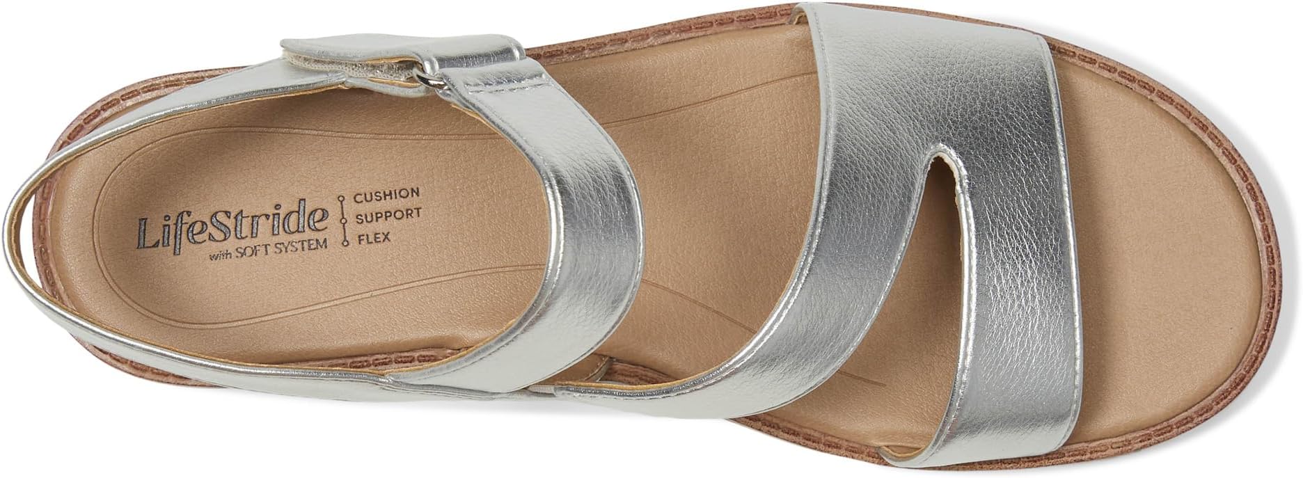 Сандалии LifeStride Waverly Sandals, цвет Silver Faux Leather — фото 2