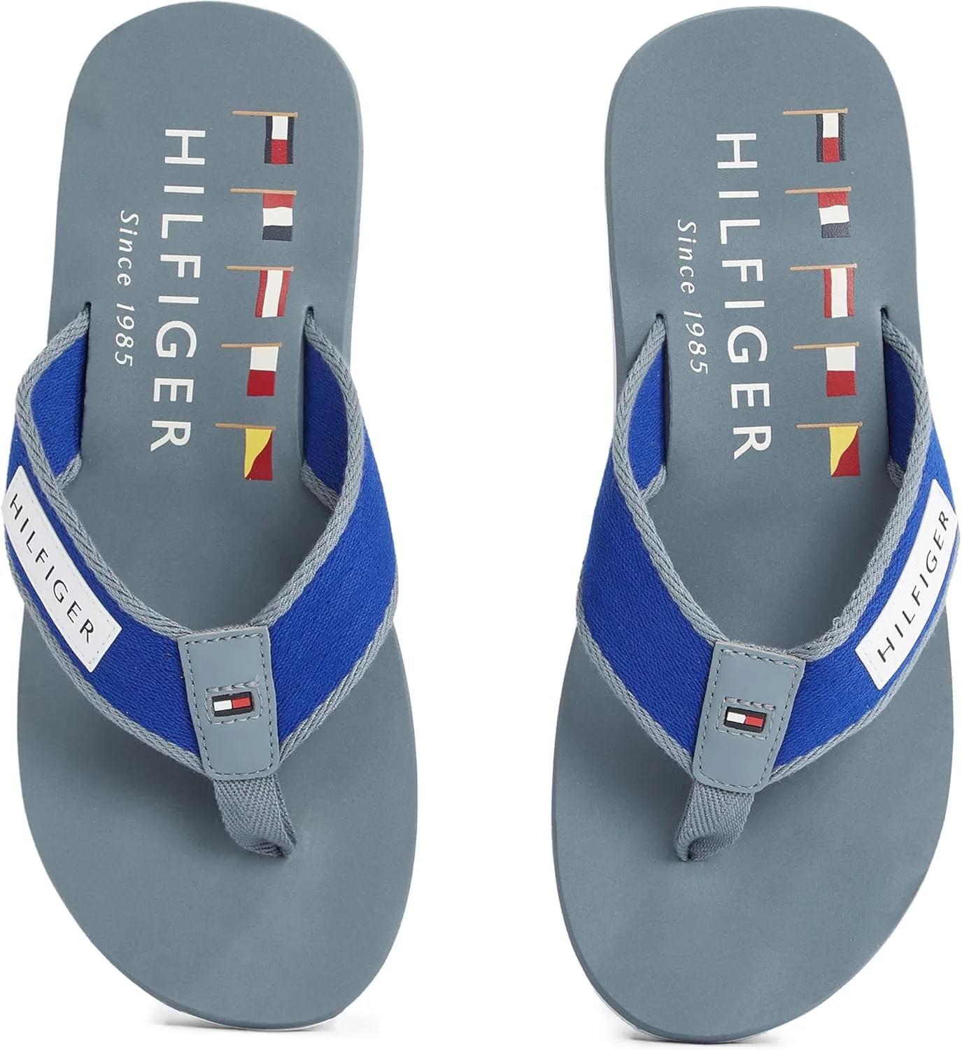 Мужские сандалии Tommy Hilfiger, пляжные сандалии с эмблемой и логотипом, серый — фото 4