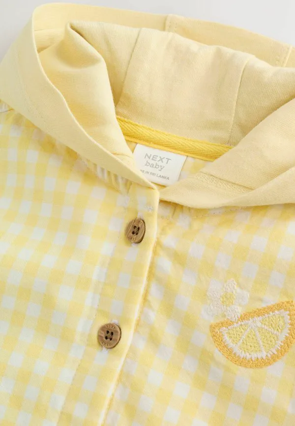 Легкая куртка с капюшоном стандартного кроя Next, Yellow Gingham Lemon Embroidered — фото 2