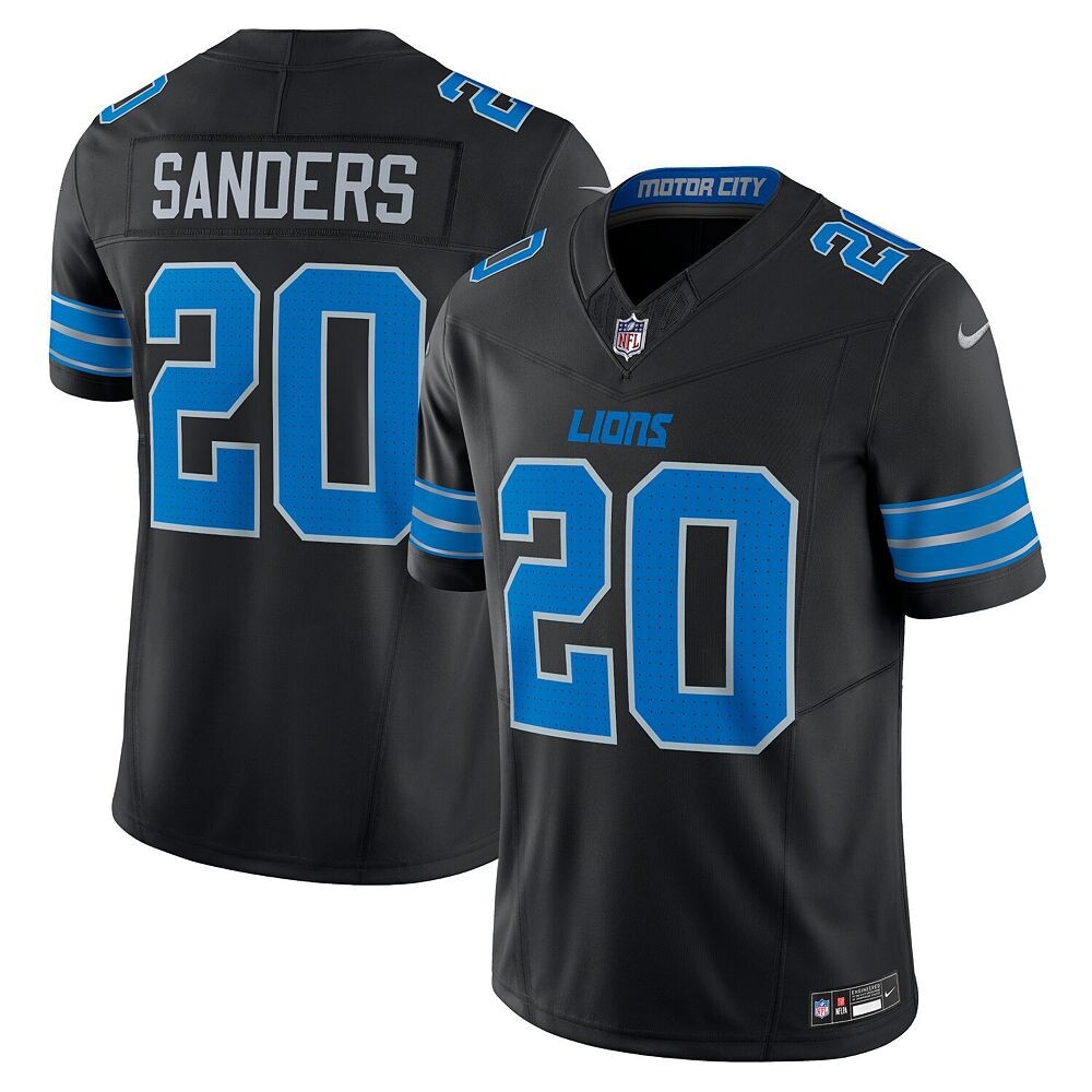 Мужские кроссовки Nike Barry Sanders Black Detroit Lions 2nd Alternate Vapor F. Ограниченный Джерси, цвет Lns Black