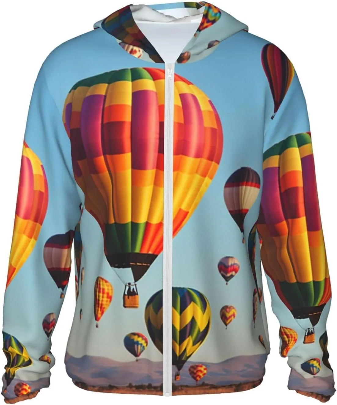 

Мужская толстовка с капюшоном UPF 50+ для защиты от солнца, на молнии, с карманом FHEBNDS