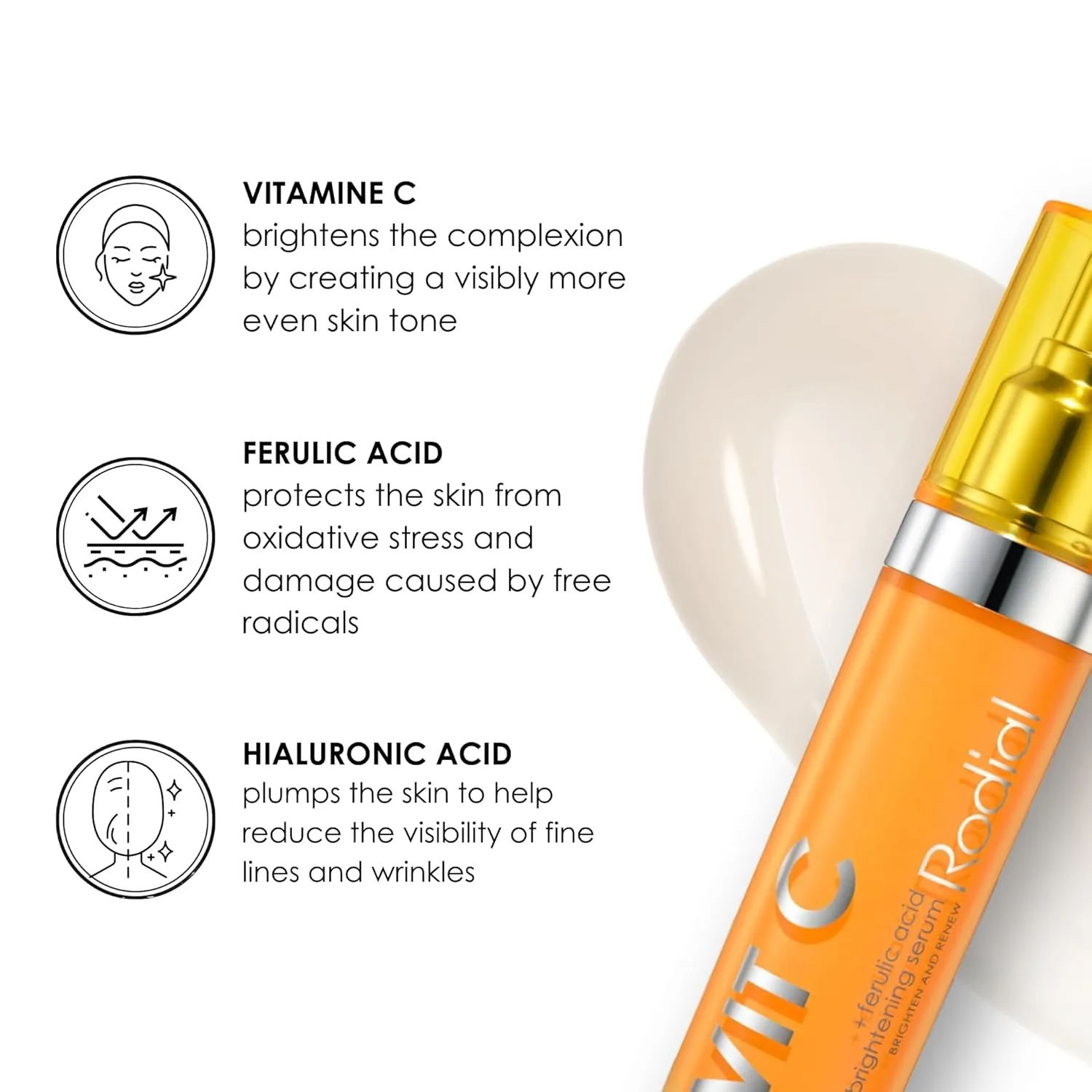 Сыворотка Rodial — Vitamin C Brightening Serum - уход для сияния кожи с витамином C, ниацинамидом — фото 4