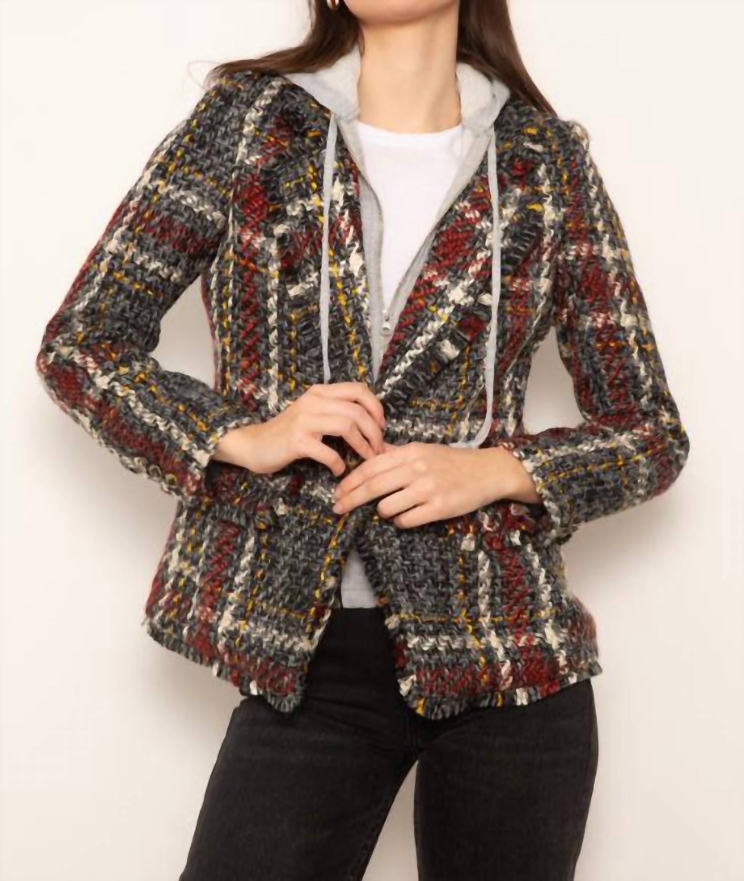 

Блейзер Barrett Frayed Tweed Dickie серого цвета Multi Central Park West