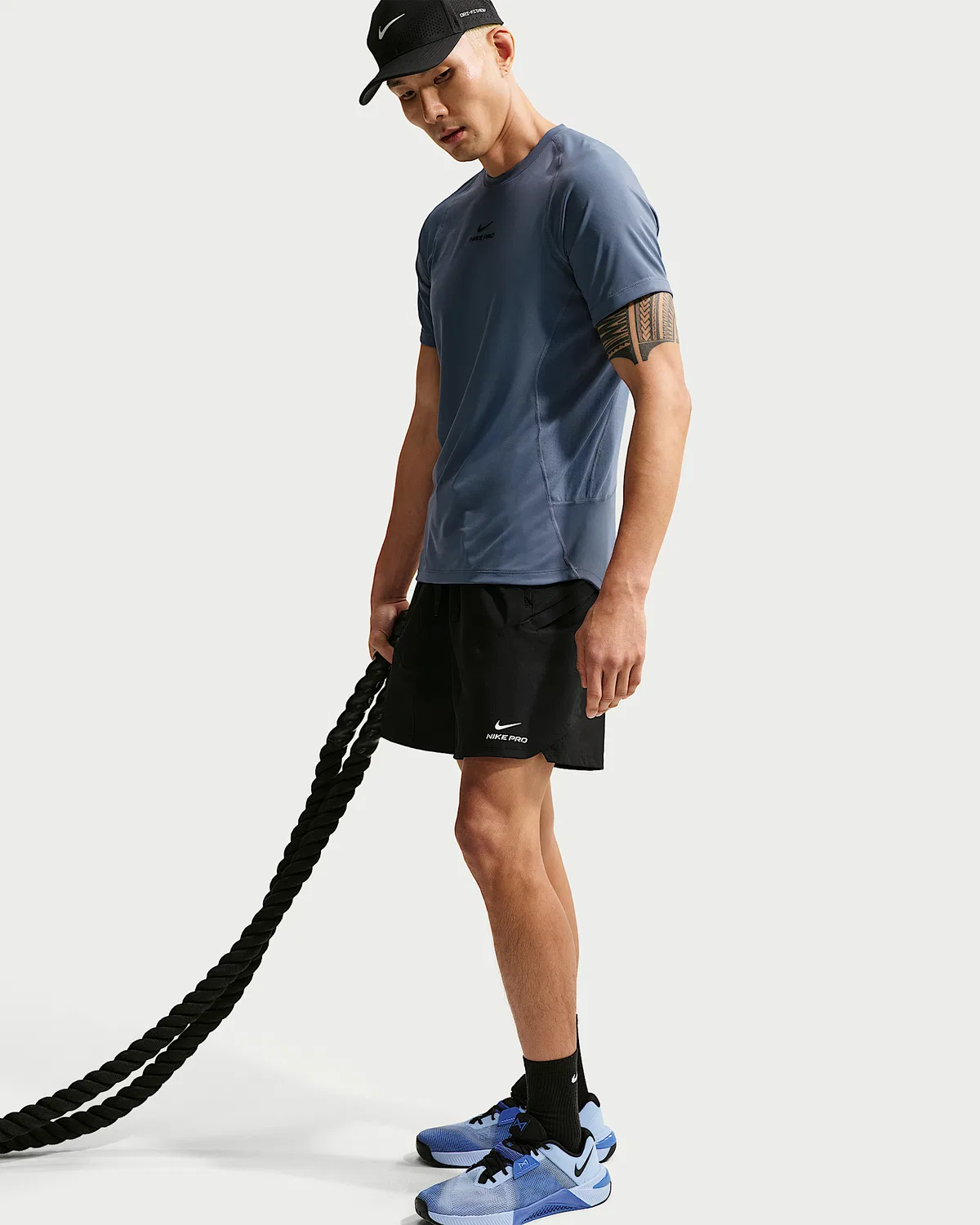 Мужские шорты Nike Pro Training Dri-FIT ADV 6", Black/Black/White — фото 4
